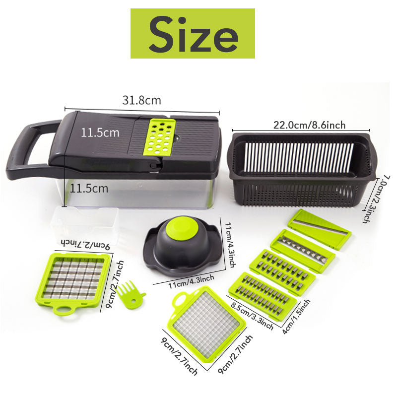 Vegetable Cutter Grater Carrot Potato Peeler Onion Chopper Kitchen Fruit Food 9 in 1 Gadgets Vegetable Slicer Multi Machine