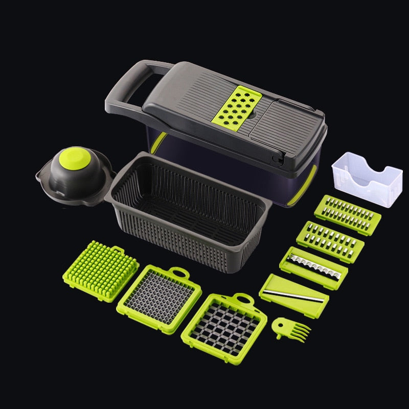 Vegetable Cutter Grater Carrot Potato Peeler Onion Chopper Kitchen Fruit Food 9 in 1 Gadgets Vegetable Slicer Multi Machine