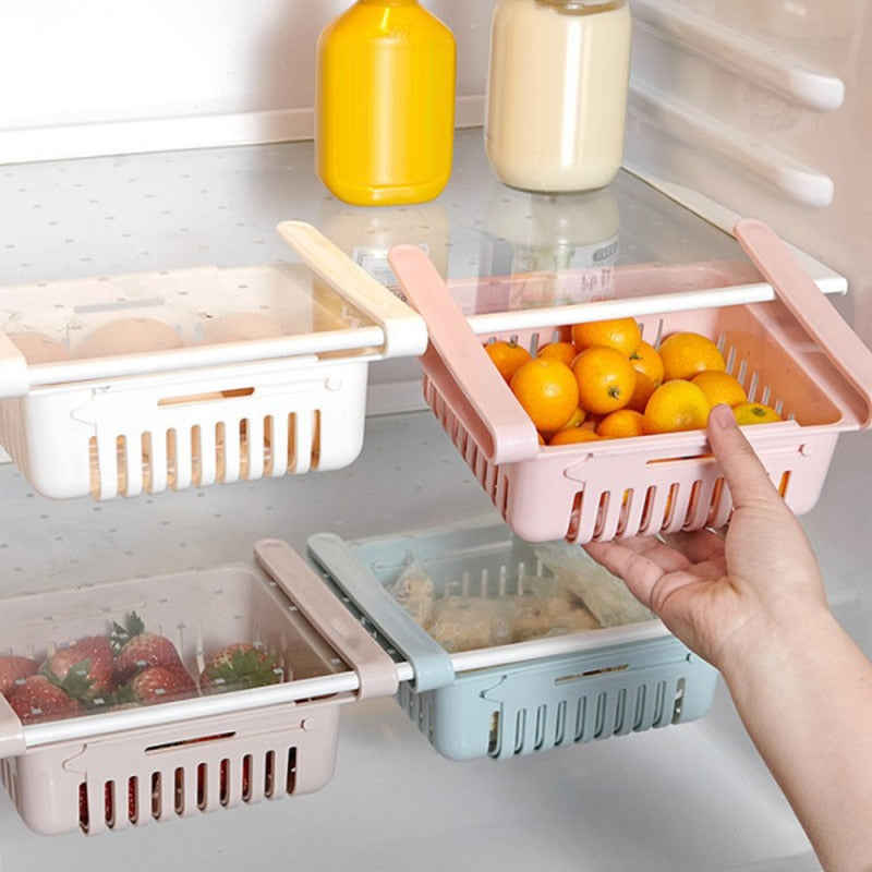 ADJUSTABLE FRIDGE ORGANIZER