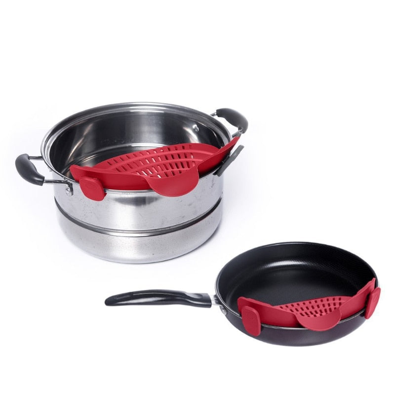 SILICONE KITCHEN STRAINER CLIP