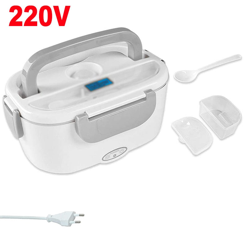 Electric Lunch Box Stainless Steel School Student Picnic 220V 110V 24V 12V Heating Food Warmer Heated Container Car EU US Plug