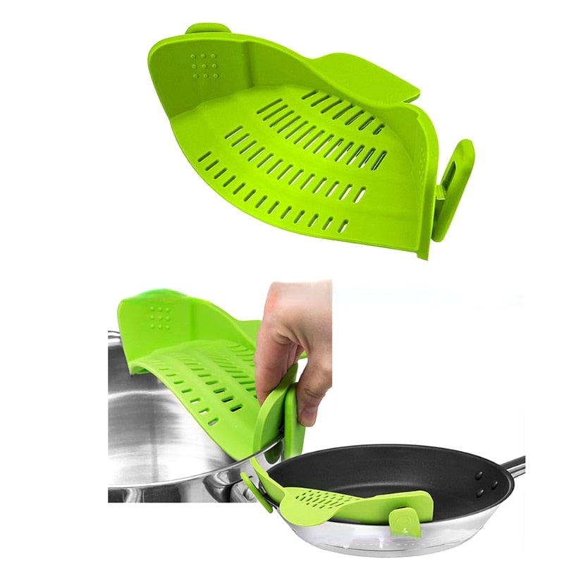 SILICONE KITCHEN STRAINER CLIP