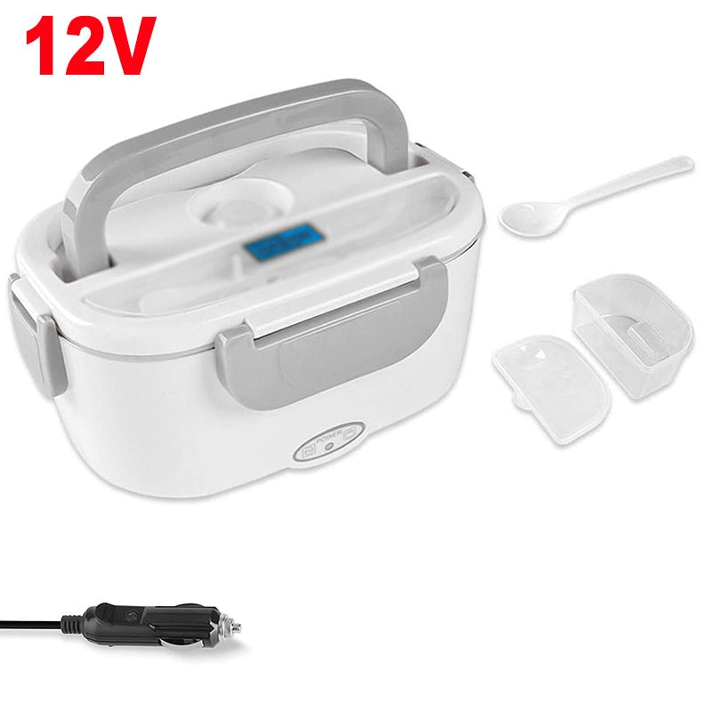 Electric Lunch Box Stainless Steel School Student Picnic 220V 110V 24V 12V Heating Food Warmer Heated Container Car EU US Plug