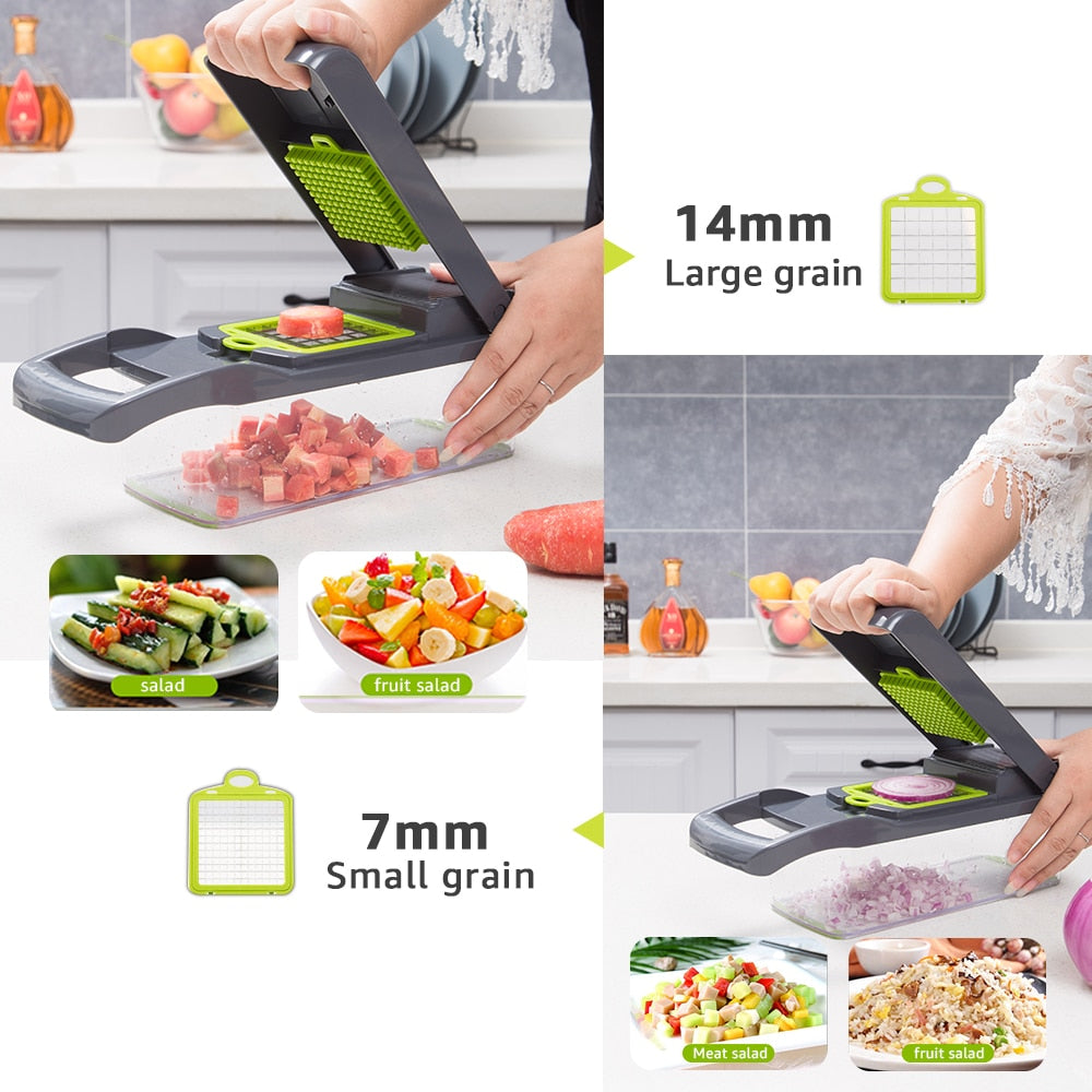 Vegetable Cutter Grater Carrot Potato Peeler Onion Chopper Kitchen Fruit Food 9 in 1 Gadgets Vegetable Slicer Multi Machine