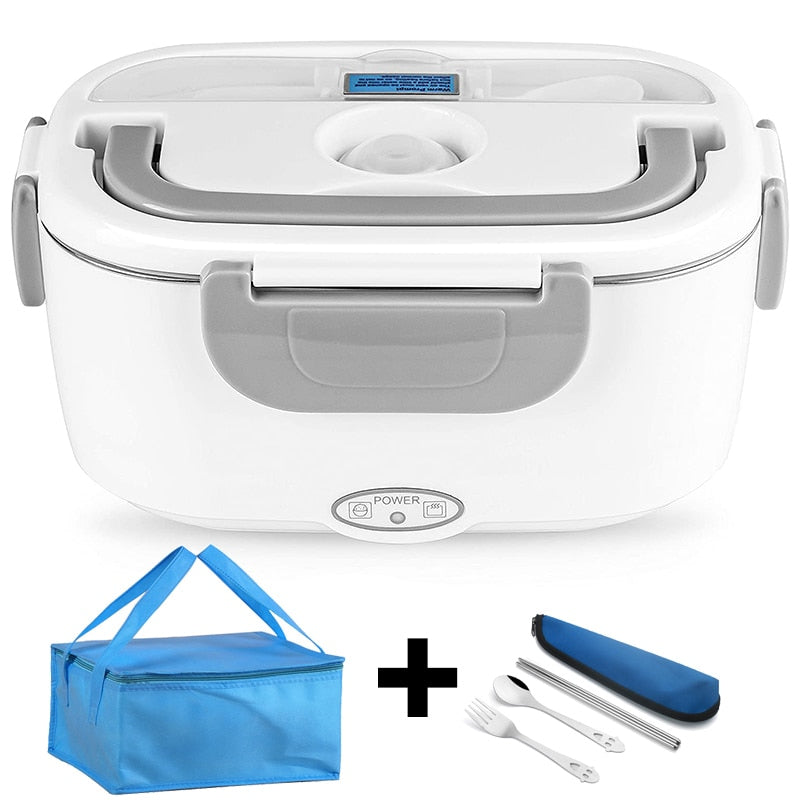 Stainless Steel Electric Heating Lunch Box 12V 24V 110V 220V Car US EU Plug School Picnic Portable Food Warmer Container Heater