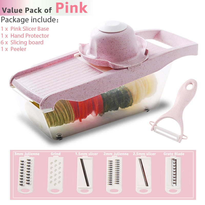 Vegetable Cutter Grater Carrot Potato Peeler Onion Chopper Kitchen Fruit Food 9 in 1 Gadgets Vegetable Slicer Multi Machine